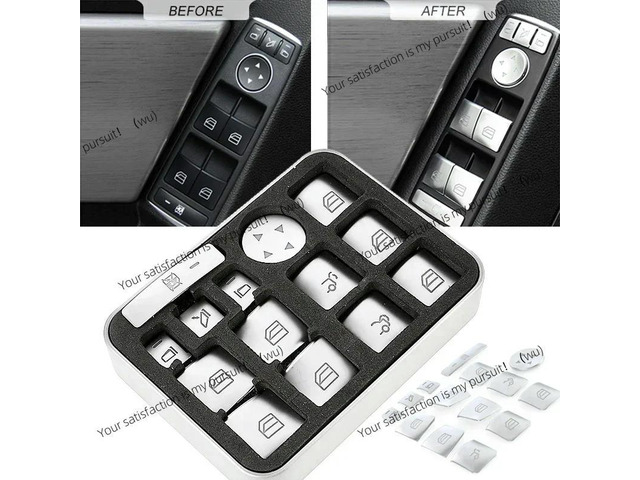 Car Window Lift Button Cover Sticker Switch Panel Styling for Mercedes Benz A B C Class W204 W212 GLA GLK CLA GL ML GLE