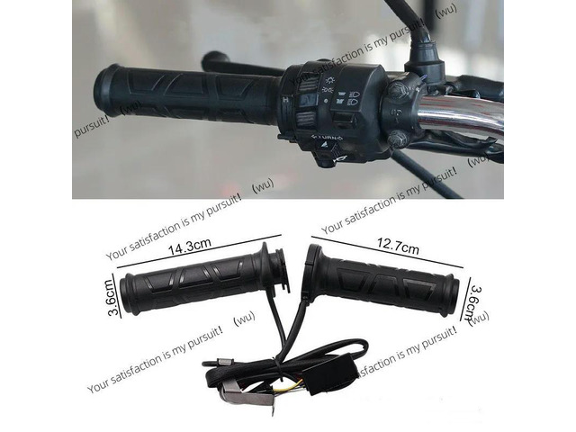 Universal Motorcycle 22mm Hand Heated Grips Molded Grips Warmers Adjust Temperature Hot Handlebar