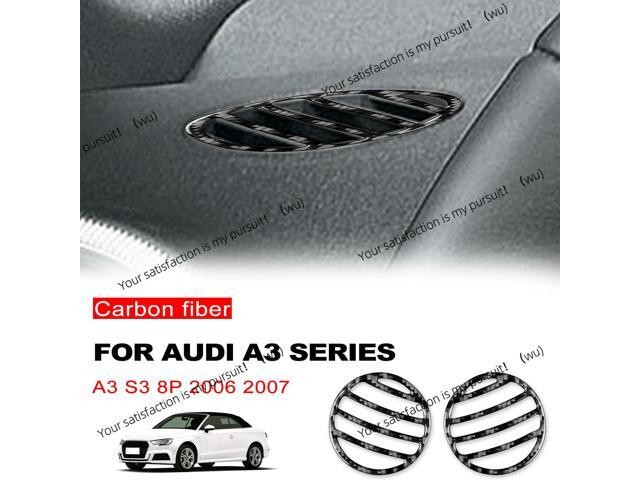 ZOCI-For Audi A3 S3 8P 2006 2007 Cars Accessories Real Carbon Fiber Sticker Car Defogging Tuyere Frame Trim Cover