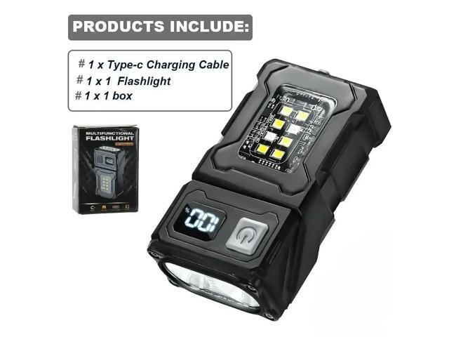 Work Light EDC Tool LED Outdoor Camping Hiking Tool 25mm Backpack Strap Clip USB Rechargeable