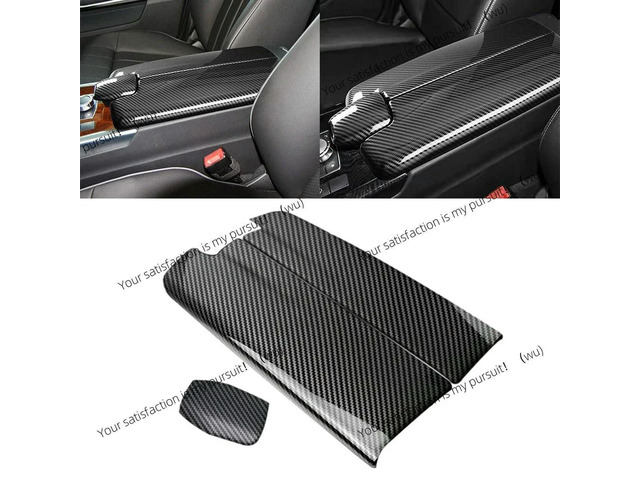 Carbon Fiber Center Armrest Box Cover For Mercedes For Benz E Class W212 2010-2015 Auto Interior Accessories