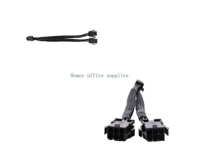 Dual Mini 6Pin to 8Pin PCI-Express Video Card Power Adapter Braided Sleeved Cable 6pin 8pin PCI-Express Cable for PSU