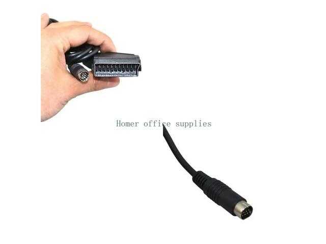 5.9ft Scart Cable RGB AV Connector Cable for for Saturn Game Console Blac