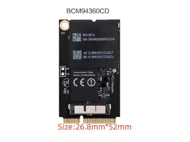 BCM94360CD WLAN Accessory Interface Converter Board Adapter for MacOS Mini Pcie Module 2.4GHz Network Card Laptop BT4.0