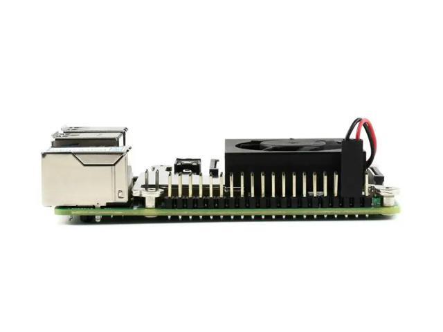 Low-Profile CPU Cooling Fan for Raspberry Pi 4B, 3B+, 3B, with Aluminum Alloy Bracket, Low Noise, Better Cooling