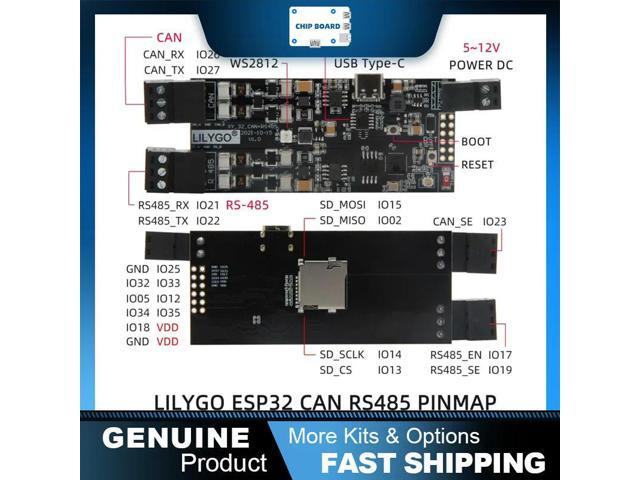 T-CAN485 ESP32 Board: RS-485, TF card slot, , and Bluetooth for industrial IoT communication