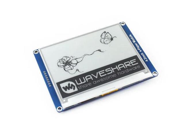 Waveshare 4.2''e-paper, 400x300,4.2inch E-Ink display module,Display color: black,white. No backlight,wide angle,SPI interace,
