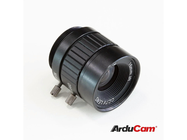 Arducam CS-Mount Lens for Raspberry Pi HQ Camera, 16mm Focal Length with Manual Focus and Adjustable Aperture