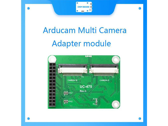 Arducam Multi Camera Adapter module V2.2 for Raspberry Pi 4/3B+/3B 5MP and 8MP Cameras, compatible with Arducam MIPI cameras
