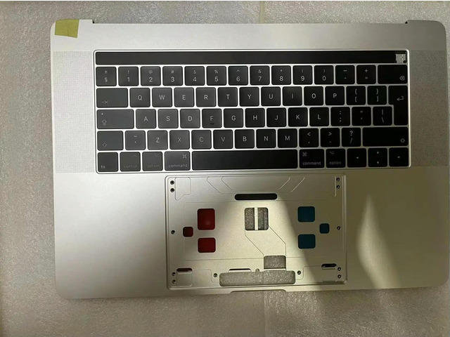 for Macbook Pro Retina 15'' A1990 Silver t TopCase Top Case with UK Keyboard with Touchbar 2018 2019