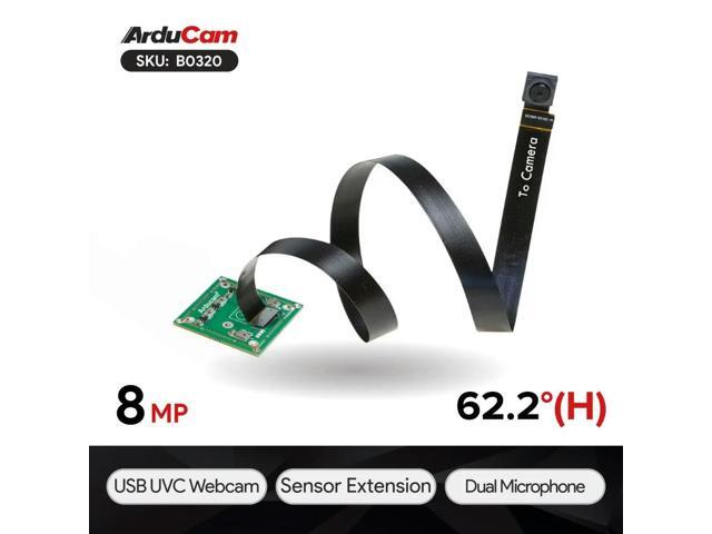 Arducam 8MP IMX219 USB2.0 Camera Module with 300mm Extension Cable, Optional Channel Dual Microphone
