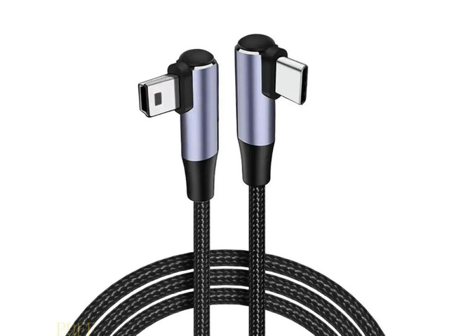 USB C To USB Cable, 90 Degree Type C Male To USB Male for Players and Cameras