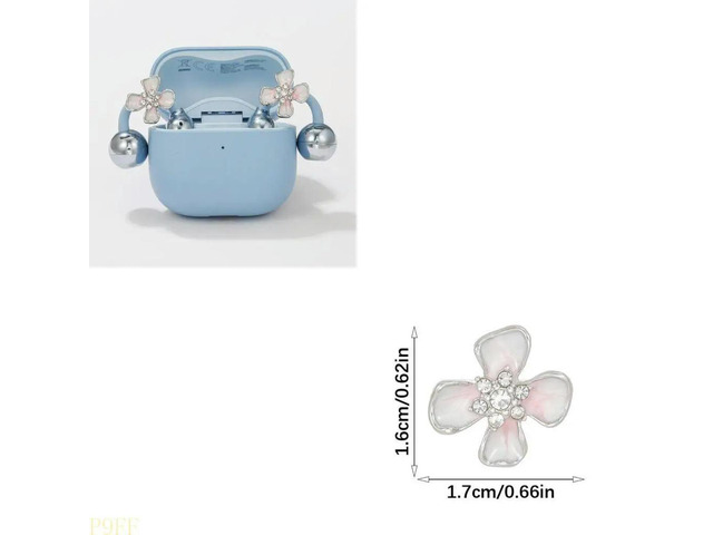 Flower Design Headphone Rhinestones Buckles Clip On Ear Hook Accessory For FreeClip1 2