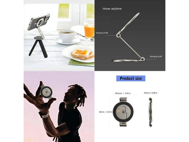 Phone Holder Selfie Holder Stand Universal Foldable Holder with Cold Shoe Mount and 1/4in Thread Hole for 16 15