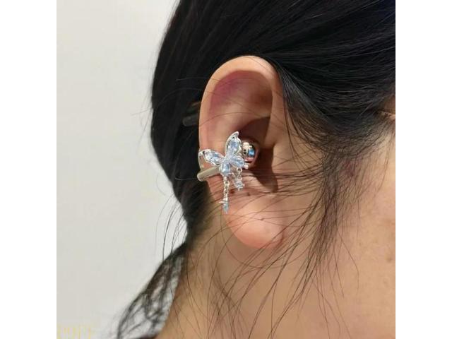 Brilliant Crystalstar Earphone Addition Liquid Butterfly Plan Not Slip