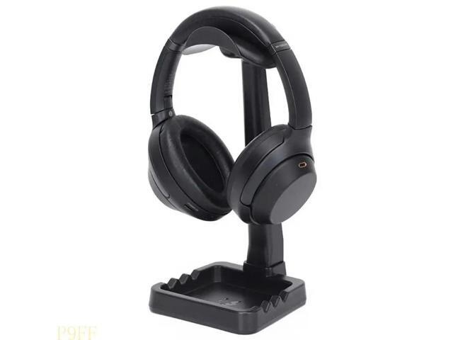 Headphone Stand With Detachable Cable Clip And Phone Dock For All Gaming Headsets And Desktop Accessories