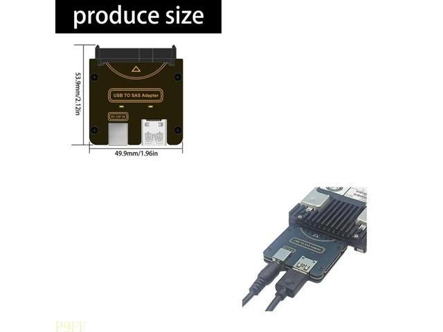 SAS29Pin To USB3.0 Cable Enables Access Without RAIDs Controller CompatibleWith SFF 8482 HDDs 12V Power Need