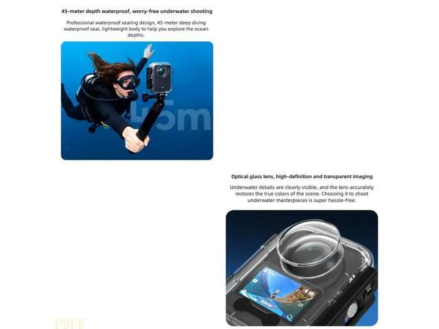 Deeply Dive Housing For 360 Devices 45m Diving Case AntiScratch Shell Enhances Operational Convenience Clearly view Design