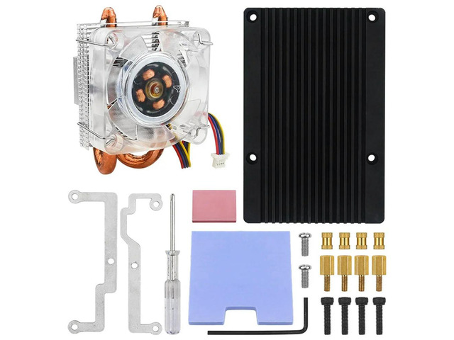 ICE Tower Fan V2 Thinner RGB Fan Low-Profile CPU Cooler U-Shaped Copper Tube Fins For Raspberry Pi 5 Pi5