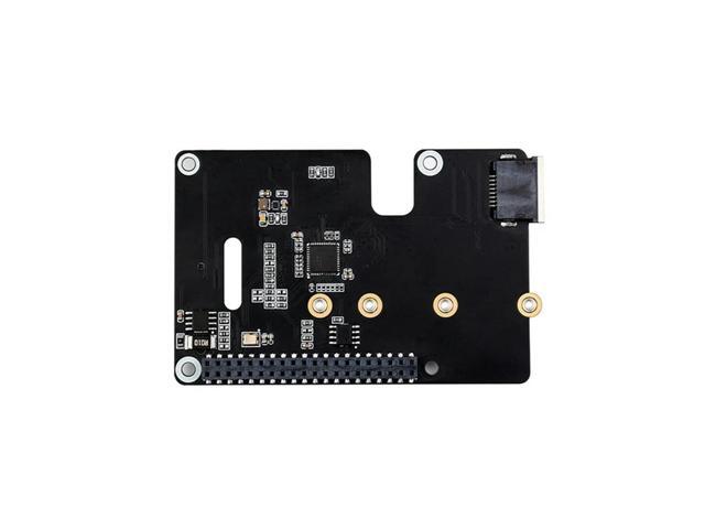 Micro-Snow Berry Pi 5 PCLE To Gigabit Ethernet /M.2 Transfer Board HAT+Standard Antioxidant Sinking Gold