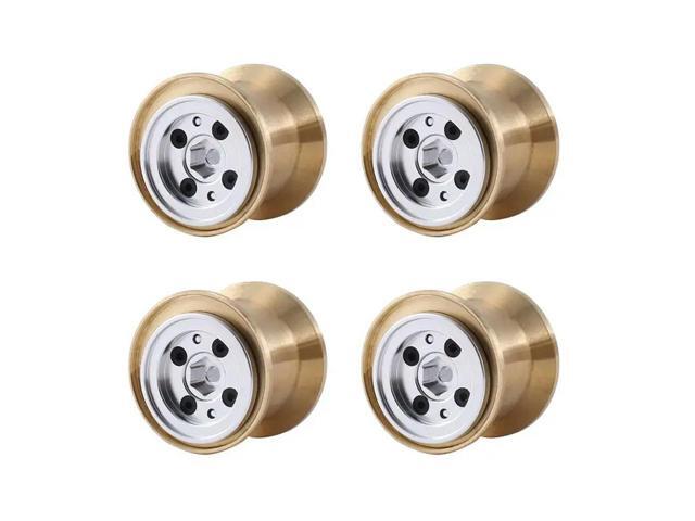 4Pcs Brass Clamp Ring l 1.0 Wheel Rim Wheel Hub For FMS FCX24 Max Smasher 1/24 RC Crawler Car Upgrade Accessories