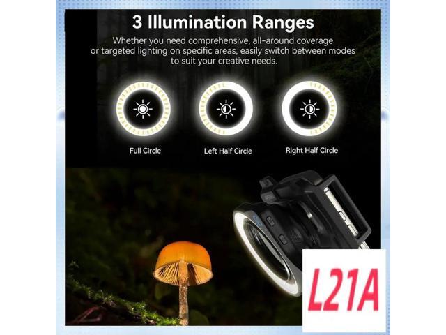 ZM100MM Lens Zoom Macro 20X Lens Telephoto Macro Magnifier +Macro Lens Fill Light 3 Colors 5 Levels 2700K-6500K For Phone