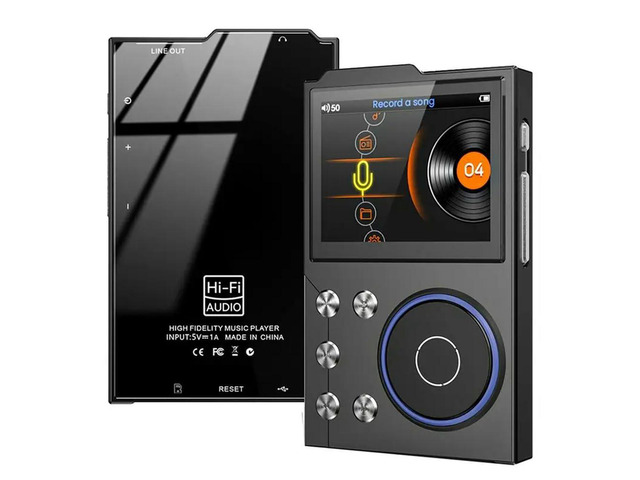 Hifi MP3 Player Bluetooth 5.0 Lossless Audio Player Charging Digital Music Player Audio Player With 16G Card Black
