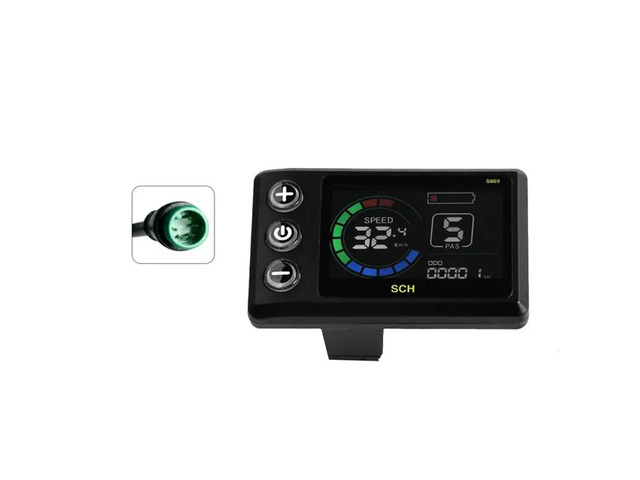 S869 Electric Bicycle LCD Display 24V-72V Electric LCD Color Meter For Mountain Bike LCD Meter Waterproof 5PIN