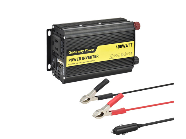 Compact and Lightweight Modified sine Wave Power Inverter DC12V to AC110-120V 60Hz with Rated Output Power 100W,200W, 300W, 400W for Choice(100,...