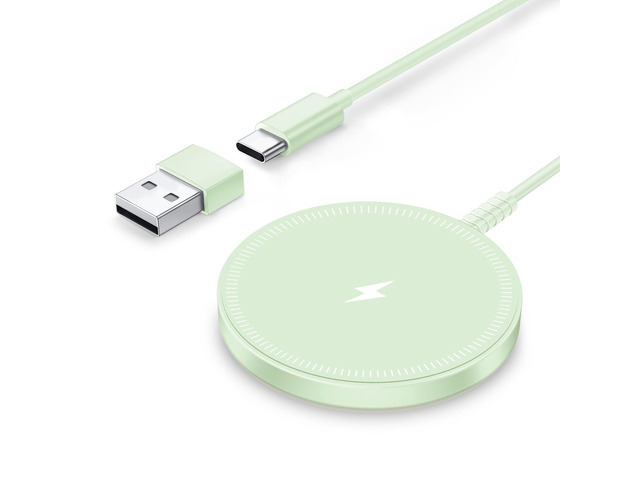 Magnetic Wireless Charger Fast Charge Strong Magnet Charging Pad for iPhone 17/16/15/14/13/12 - Series & AirPods Pro 4-2, Daul Ports, Case-Friendly,...