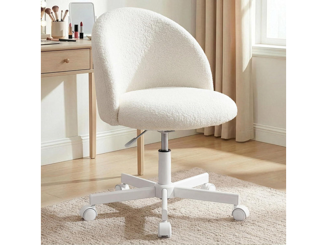 NEO CHAIR Office Vanity Chair with Wheels Comfy Desk Chair for Girls Cute Computer Small Armless Adjustable Height Swivel for Home Bedroom Task...