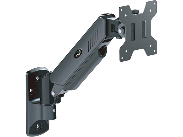 ELG Gas Spring Monitor Wall Mount, Full Motion 17-35' Screens up to 19.8 lbs, 15' Extension from Wall, 360° Rotation, -45°/+90° Tilt, Cable...