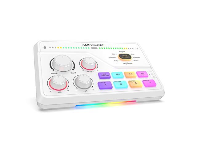 FIFINE SC8W Gaming Audio Mixer for Streaming with 7.1ch Surround sound