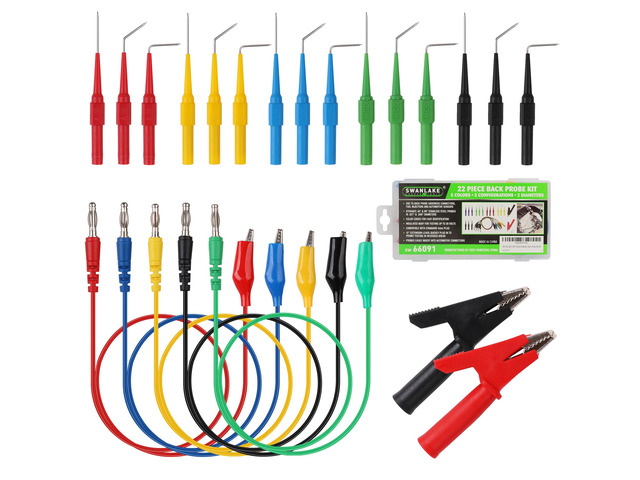22-Piece Back Probe Kit, Multimeter Back Probe Pins with Test Leads and Alligator Clips, Automotive Electrical Circuit Diagnostic Tool Set for Car...
