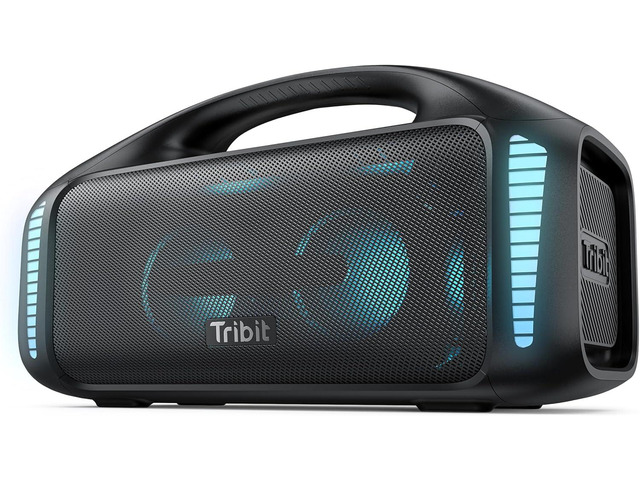 Tribit StormBox Blast Portable Bluetooth Speaker, (140W Peak) 90W Loud Stereo Sound with 30H Playtime, IPX7 Waterproof, LED Light, Wireless, XBass,...