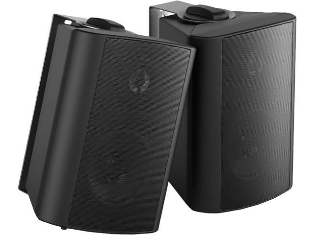 Herdio 4 Inch Outdoor Bluetooth Speakers Waterproof Wired 200 Watt,Indoor, Patio,Deck Wall Mount Speakers (Black)