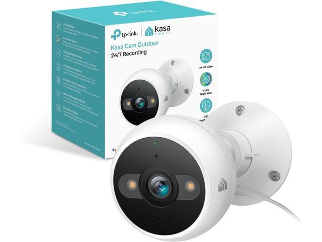 Kasa 2K+ Outdoor Wired Security Camera - Person/Motion Detection, 24/7 Recording, 2-Way Audio, Siren, Starlight Color Night Vision,.
