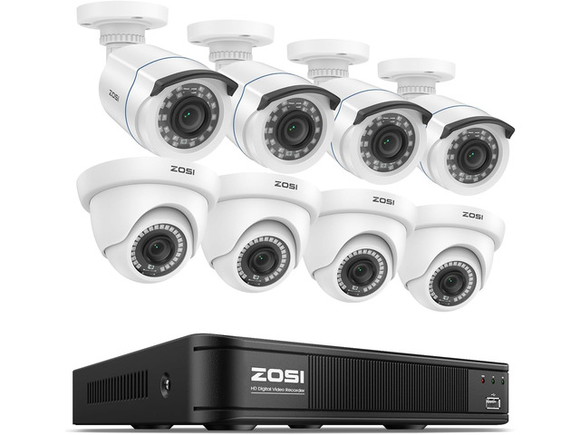 ZOSI 3K Lite 8 Camera Wired Security System Outdoor Indoor, NO HDD