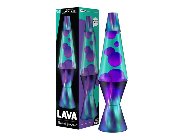 The Original Lava Lamp - 14.5' Aurora Borealis Classic Liquid Motion Lamp - Purple Wax and Blue Liquid - Item #2047 (Amazon Exclusive)