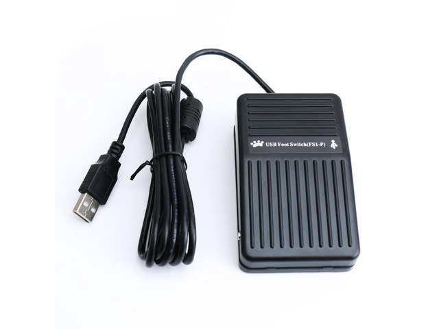 USB Foot Switch for Gaming - HID Programmable 3-Pedal, Anti-Slip Heavy Duty, MMO Macro Controller for PC Keyboard Replacement, FPS & Game Assistant