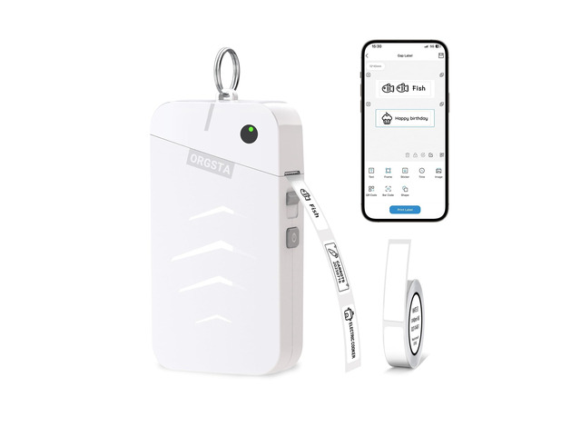 S001 Label Maker Machine with Tape, Portable Bluetooth Label Maker Thermal Label Printer for Home, Office, School Organization, Wireless Mini...