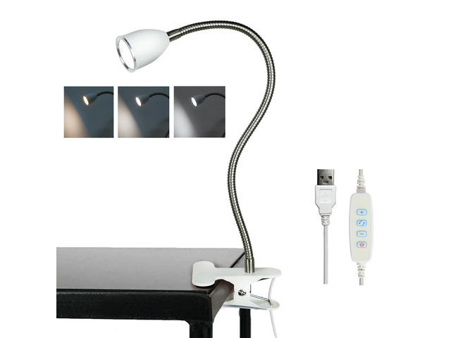 Desk lamp Eye-Caring Table Lamps, 360°Rotation LED Desk Clip Lamp Reading Light Portable Reading Book Light, Clamp Light, Study Desk Lamps for...