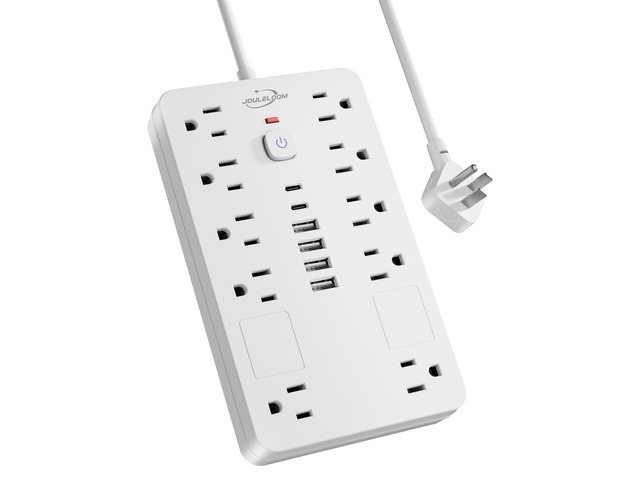 20 FT Surge Protector Power Strip Extension Cord with 10 Outlets & 6 USB 20 Feet Extension Cord wall Mount Power Strip with 10 Outlets & 6 USB Ports...