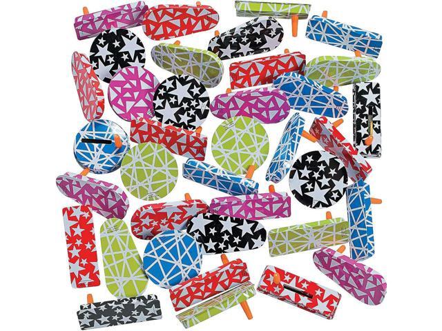Fun Express Bulk Metal Noise Makers for Sporting Events - 50 Pack Hand Clappers & Clackers for Football Games, Pep Rally Supplies Groggers for Purim