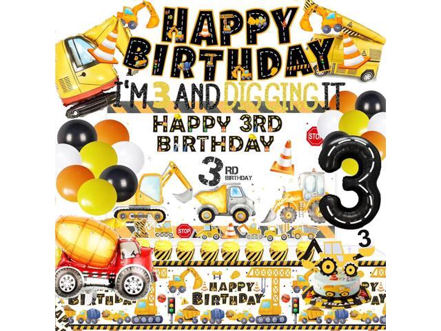 90 Pcs Dump Truck Party Decorations for Boys Baby.Construction 3rd Birthday Party SuppliesConstruction 3rd for Boys, Construction Birthday Party.