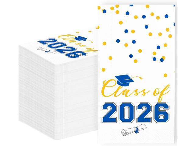 2026 Graduation Disposable Paper Napkins, Guest Dinner Hand Towels for College School Grad Class Congrats Celebration, Cocktail Party Decorations.