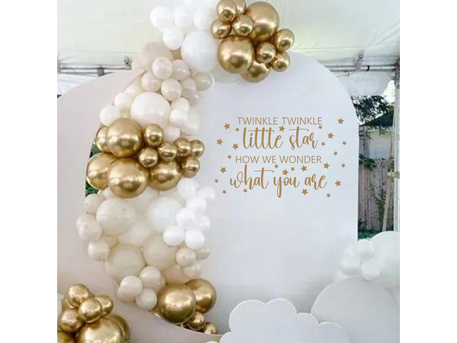 Twinkle Twinkle Little Star Gender Reveal Backdrop Sticker,Boy or Girl How We Wonder What You are Party Decorations, He or She Baby Shower Party...