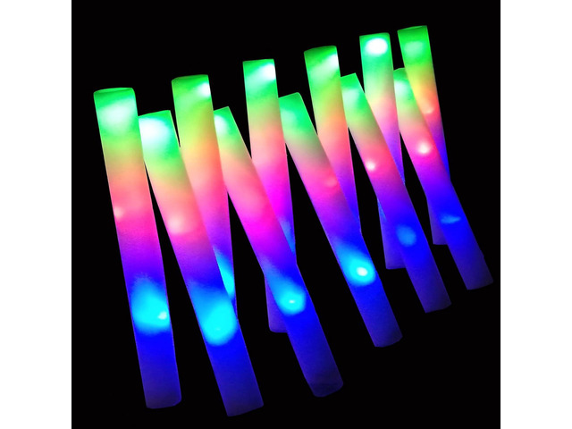Foam Glow Sticks Bulk 160 PCS,3 Modes Flashing LED Light Sticks Glow in The Dark Party Supplies Light Up Toys for Party Wedding Birthday Concert...