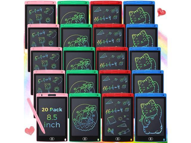Zhehao 20 Pack LCD Writing Tablet for Kids: 8.5 Inch Colorful Drawing Doodle Boards - Reusable Erasable Doodle Board Educational Learning Toys.