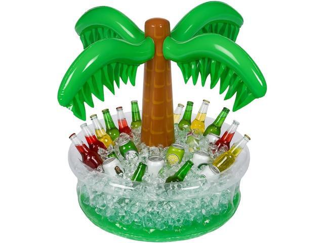 Playbees Inflatable Palm Tree Cooler - Blow Up Palm Tree Party Cooler, Luau Hawaiian Tropical Beach Theme, Summer Swimming Pool Party Decorations -.